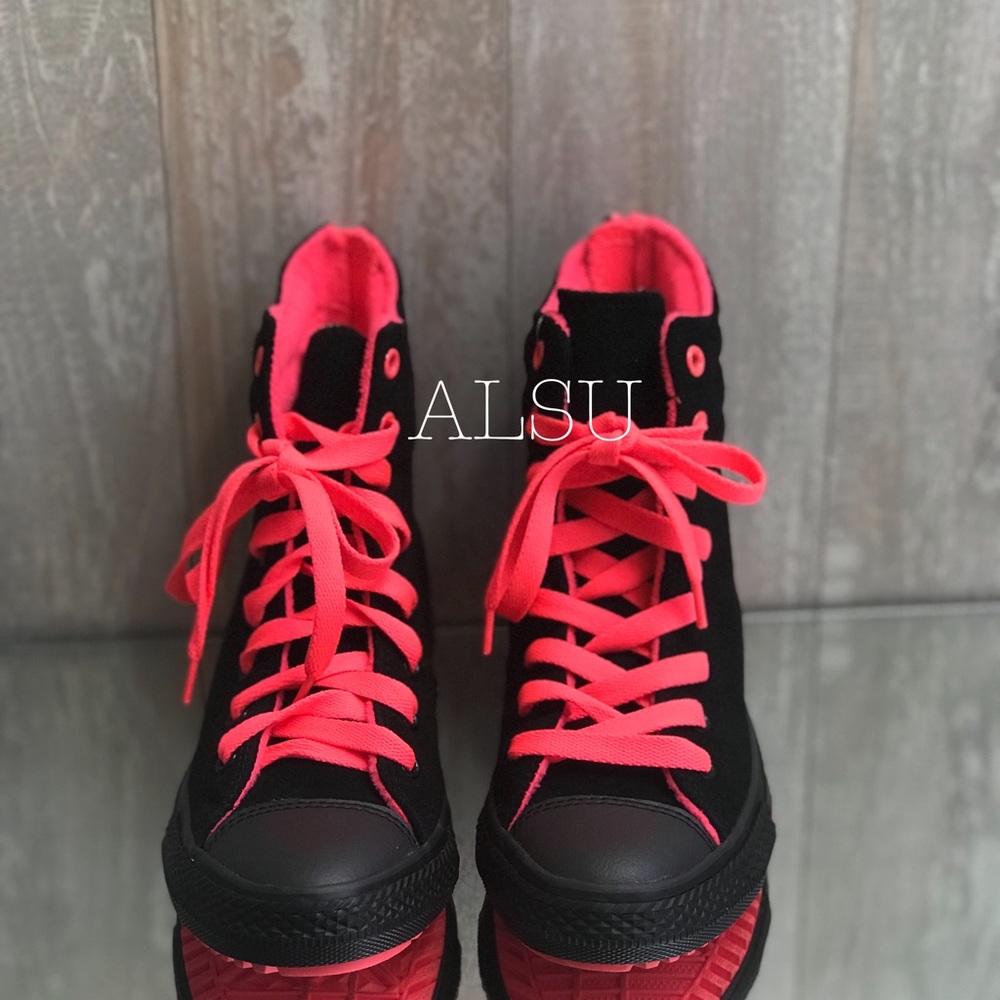 Converse Ctas HI-Rise Boot X HI Black Suede Kid’s - Picture 3 of 8